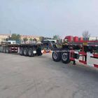 100 Ton 8 Axles Q345B 40ft Carbon Steel Flatbed Trailers